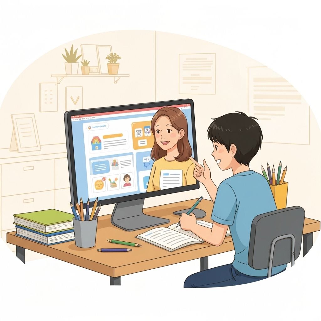 Online tutoring illustration